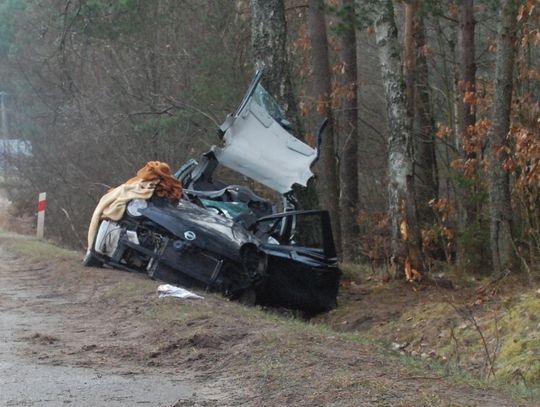 Bieszkowice. Kierująca nissanem uderzyła w drzewo