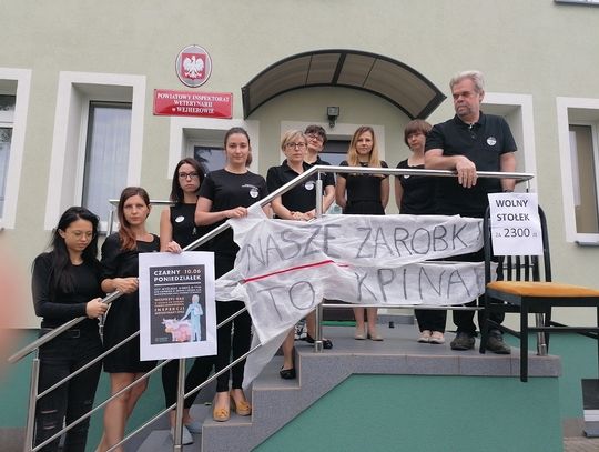 Czarny poniedziałek. Pracownicy weterynarii - protestują
