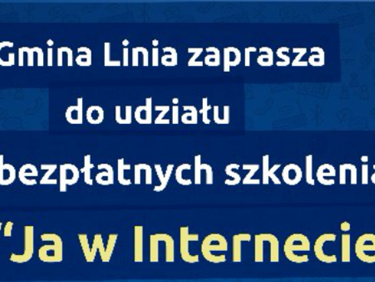 Ja w internecie! Bezpłatne szkolenia dla mieszkańców Gminy Linia!