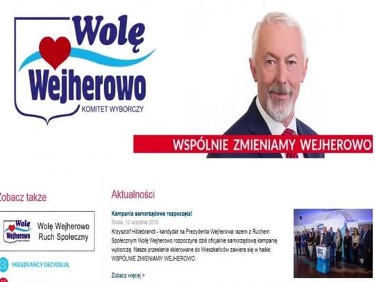 Krzysztof Hildbebrandt i "Wolę Wejherowo" rozpoczęli kampanie. Zamierzam dokończyć podjęte działania... (zobacz film)