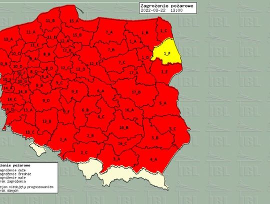 Lasy w całej Polsce z największym stopniem zagrożenia pożarowego!