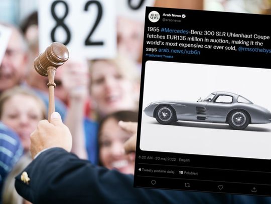 Mercedes z 1955 roku sprzedany za rekordową kwotę. Teraz to najdroższe auto świata!