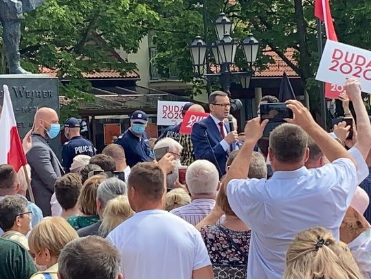 Premier w Wejherowie. Policjanci zabezpieczali wizytę