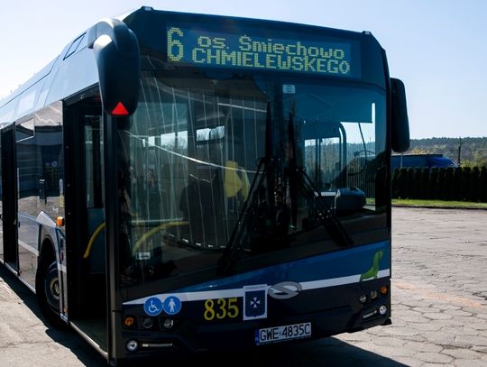 Uwaga. Zmiana trasy autobusu linii nr 6. 