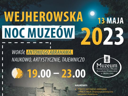 Wejherowska Noc Muzeów 2023. Będzie się działo!