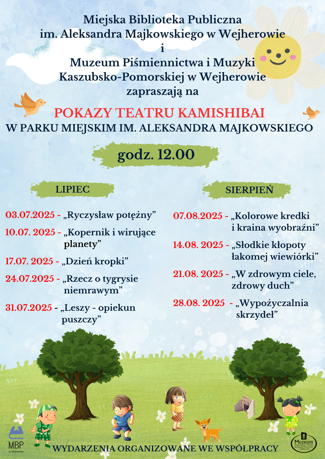 Kamishibai wraca do Parku Miejskiego w Wejherowie. W wakacje czeka nas magiczna podróż przez świat opowieści