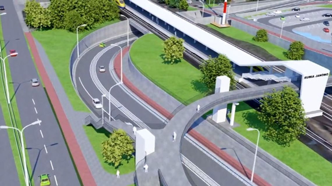 Nowy węzeł integracyjny w Rumi Janowie. Zmodernizują drogę, stacje SKM, przejścia dla pieszych i tunel.