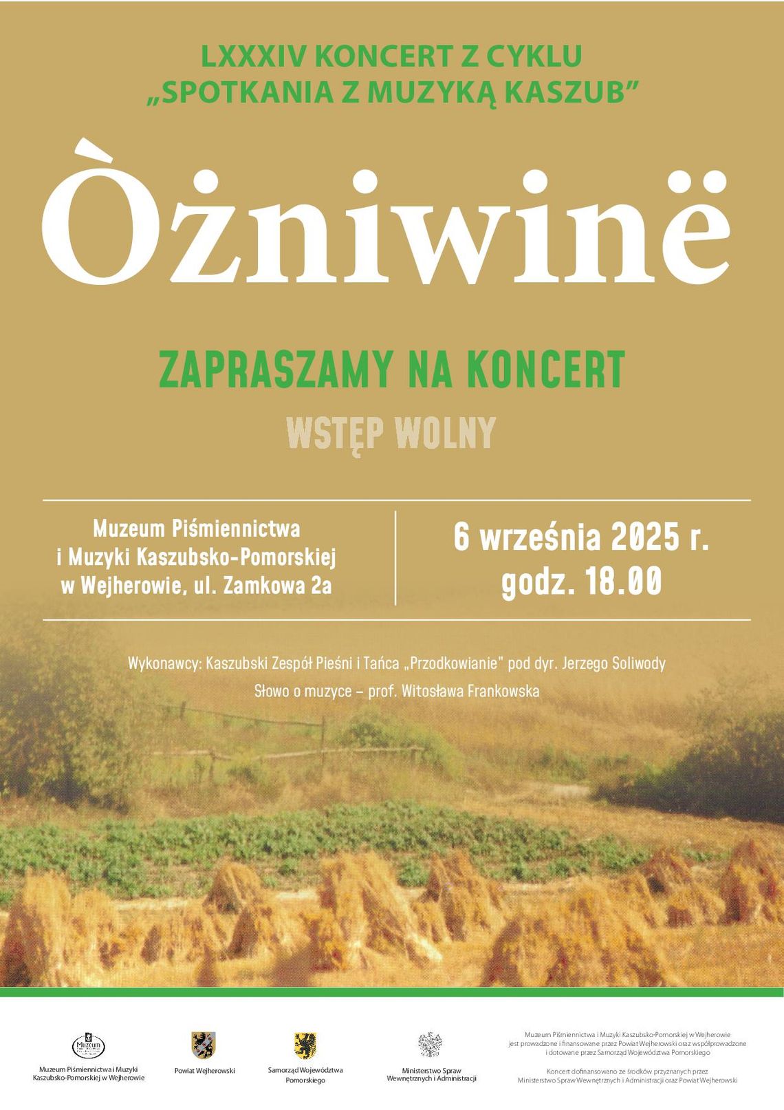 Òżniwinë. Kaszubskie dożynki w muzyce i tańcu