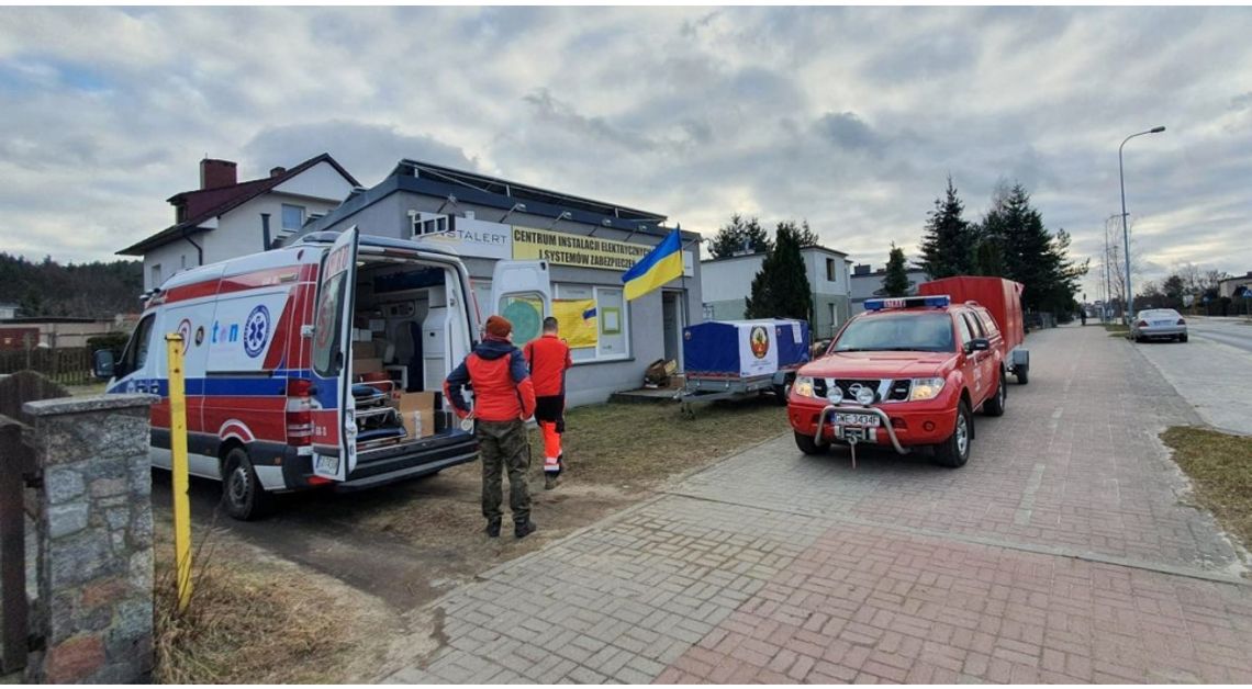 Ratownicy Pomorskiej Grupy Poszukiwawczo-Ratowniczej GRYF w akcji pomocowej dla Ukrainy