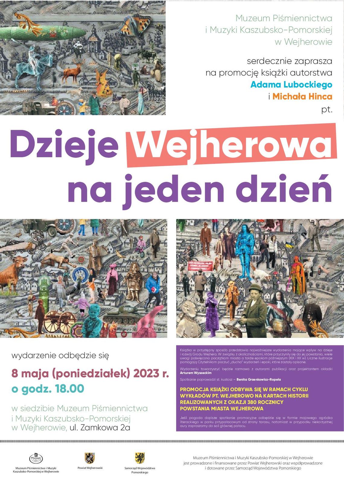 Spotkanie promujące książkę autorstwa Adama Lubockiego i Michała Hinca pt. Dzieje Wejherowa na jeden dzień