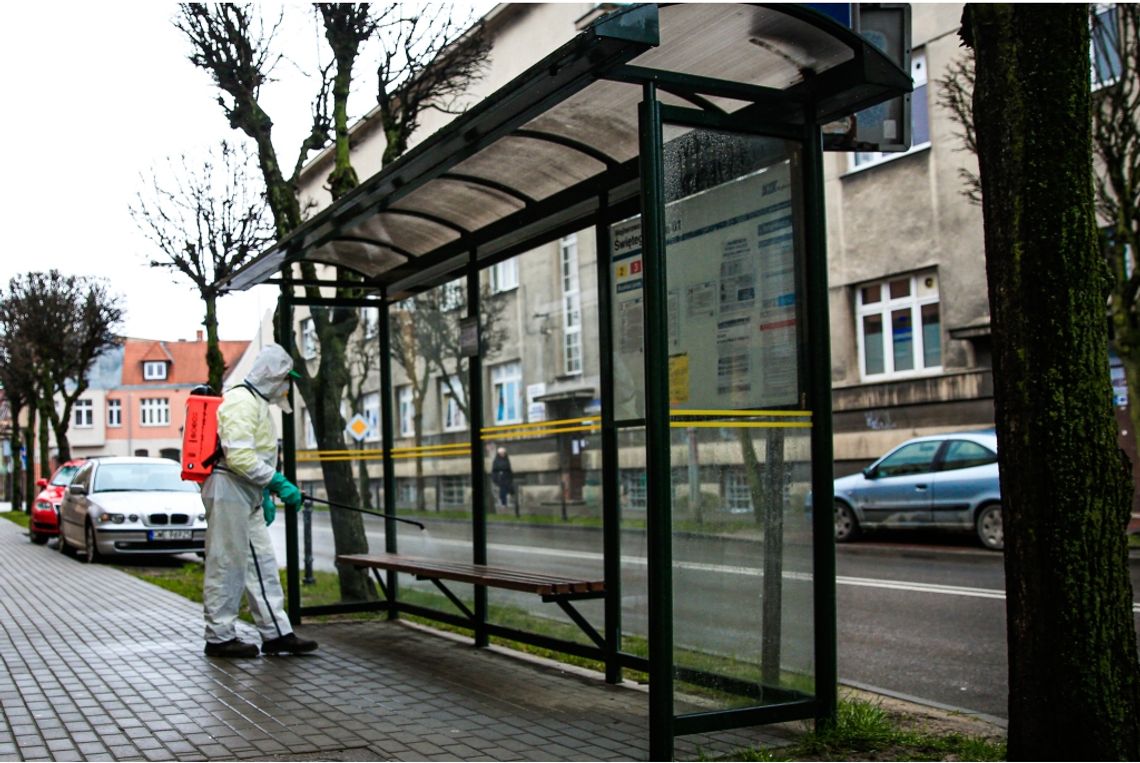 Wejherowo. Pracownicy ZUK-u odkażali przystanki